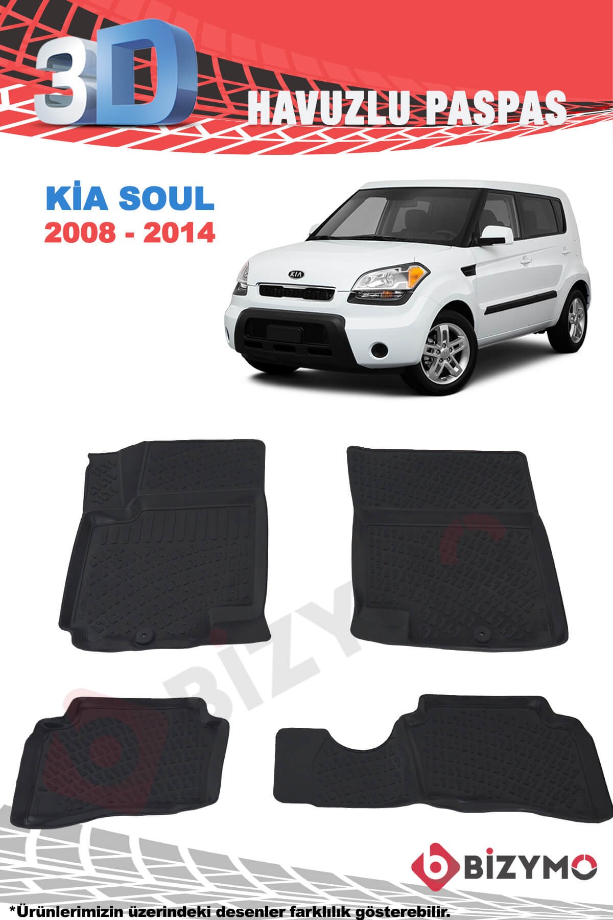 Kia Soul 2008-2014 3D Paspas Takımı Bizymo