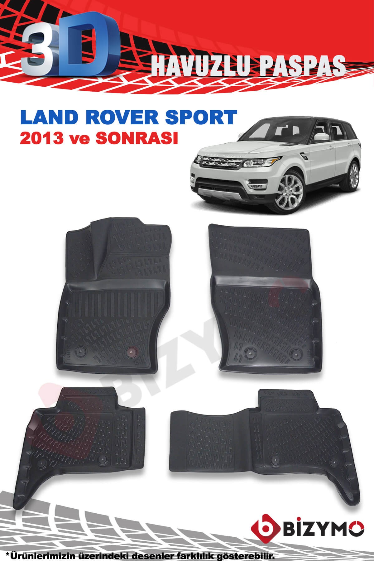 Land Rover Sport 2013 Ve Sonrası 3D Havuzlu Paspas Takımı