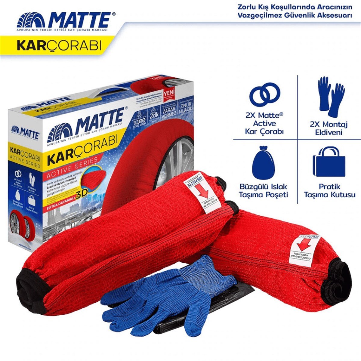 Matte Kar Çorabı - Active Series