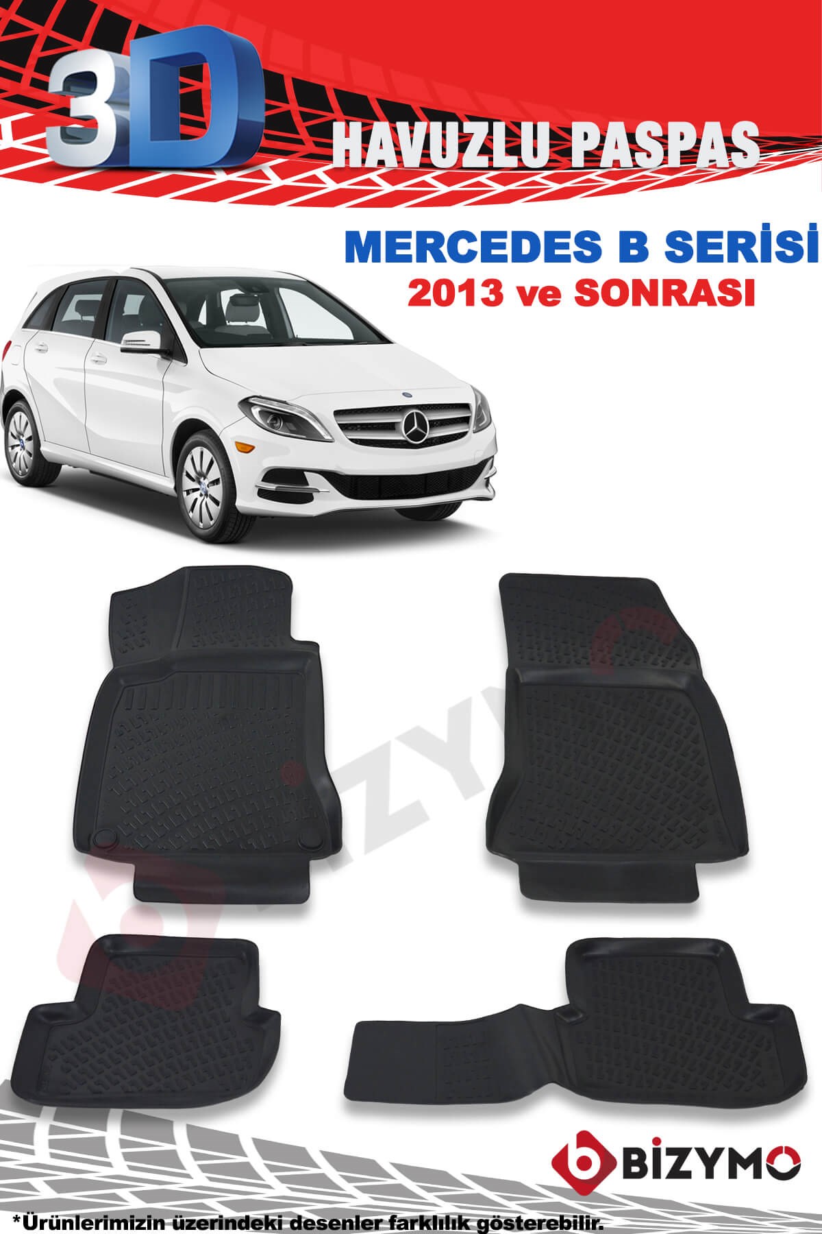 Mercedes B Serisi W246 2013-2018 3D Paspas Takımı Bizymo
