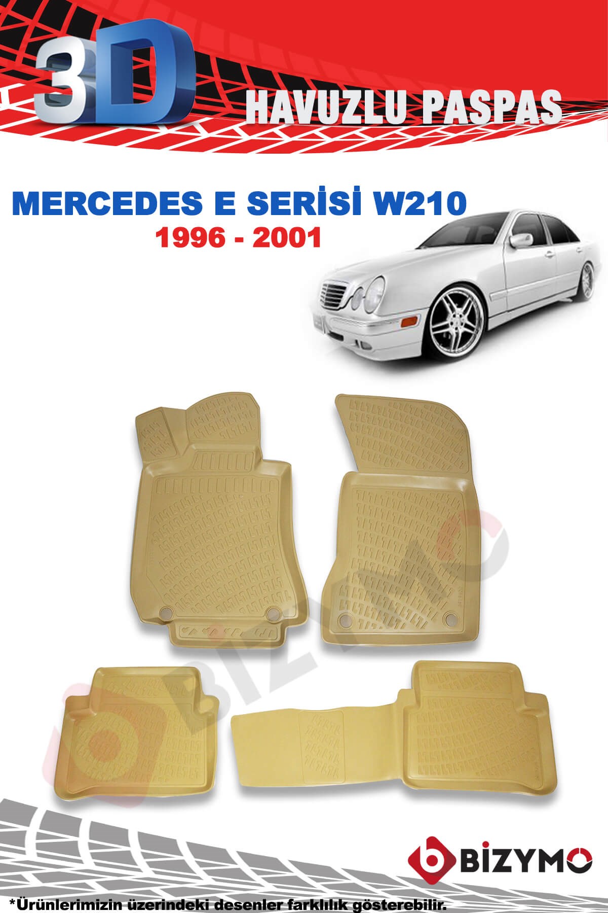 Mercedes E Serisi W210 1996-2001 3D Bej Paspas Takımı Bizymo