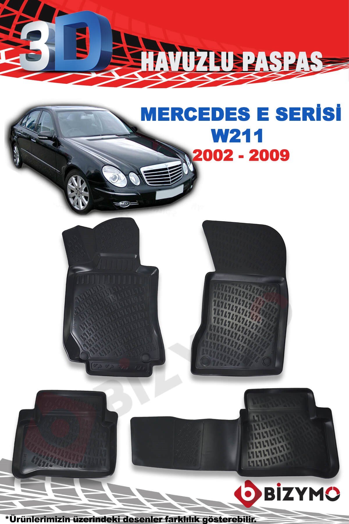 Mercedes E Serisi W211 Sedan 2002-2009 3D Paspas Takımı Bizymo