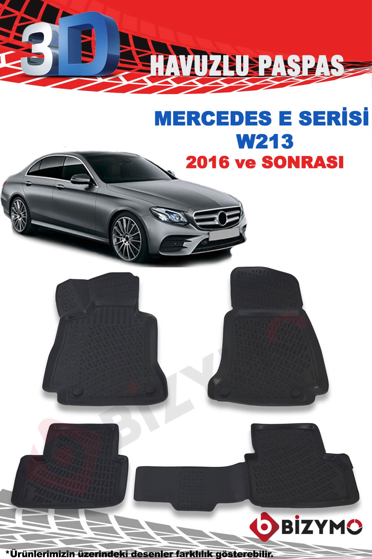 Mercedes E Serisi W213 2016 Ve Sonrası 3D Paspas Takımı Bizymo