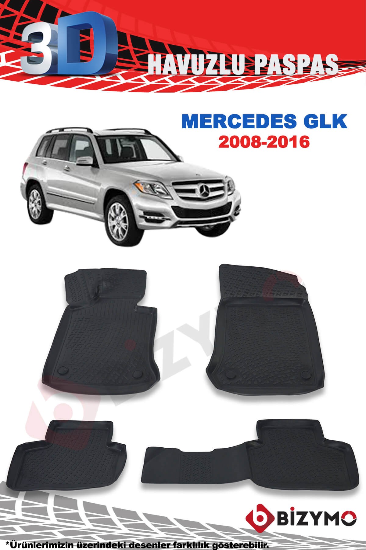 Mercedes GLK 2008-2016 3D Paspas Takımı Bizymo
