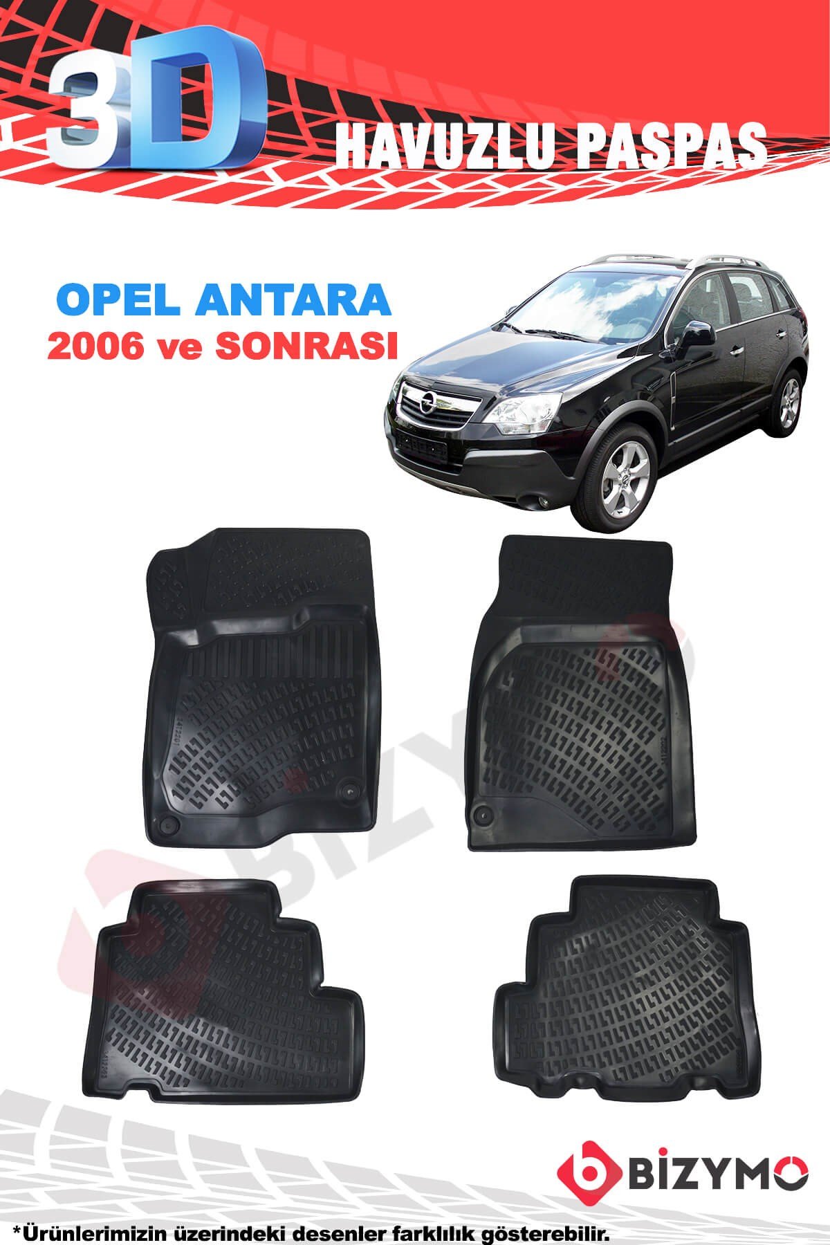 Opel Antara 2006 Ve Sonrası 3D Paspas Takımı Bizymo