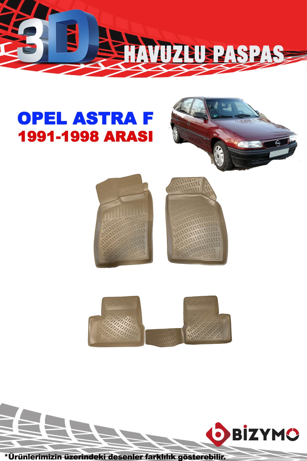 Opel Astra F 1991-1998 3D Havuzlu Bej Paspas Bizymo