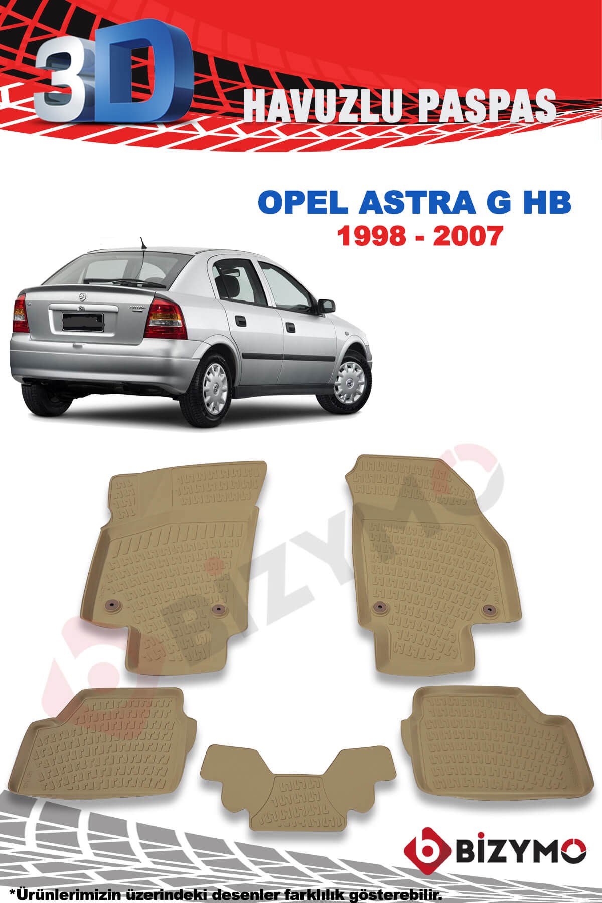 Opel Astra G Hb 1998-2007 3D Bej Paspas Takımı Bizymo