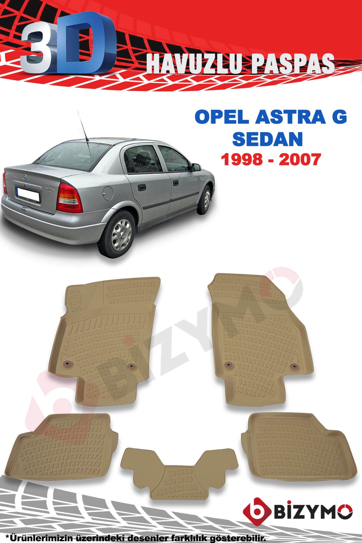 Opel Astra G Sedan 1998-2007 3D Bej Paspas Takımı Bizymo