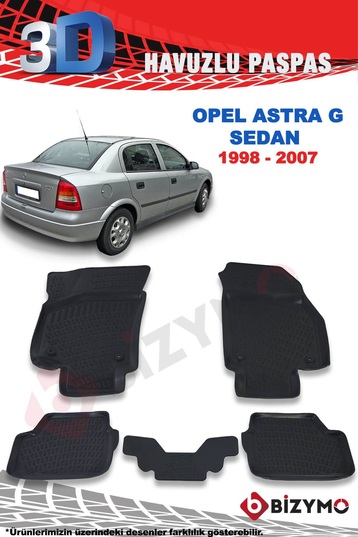 Opel Astra G Sedan 1998-2007 3D Paspas Takımı Bizymo
