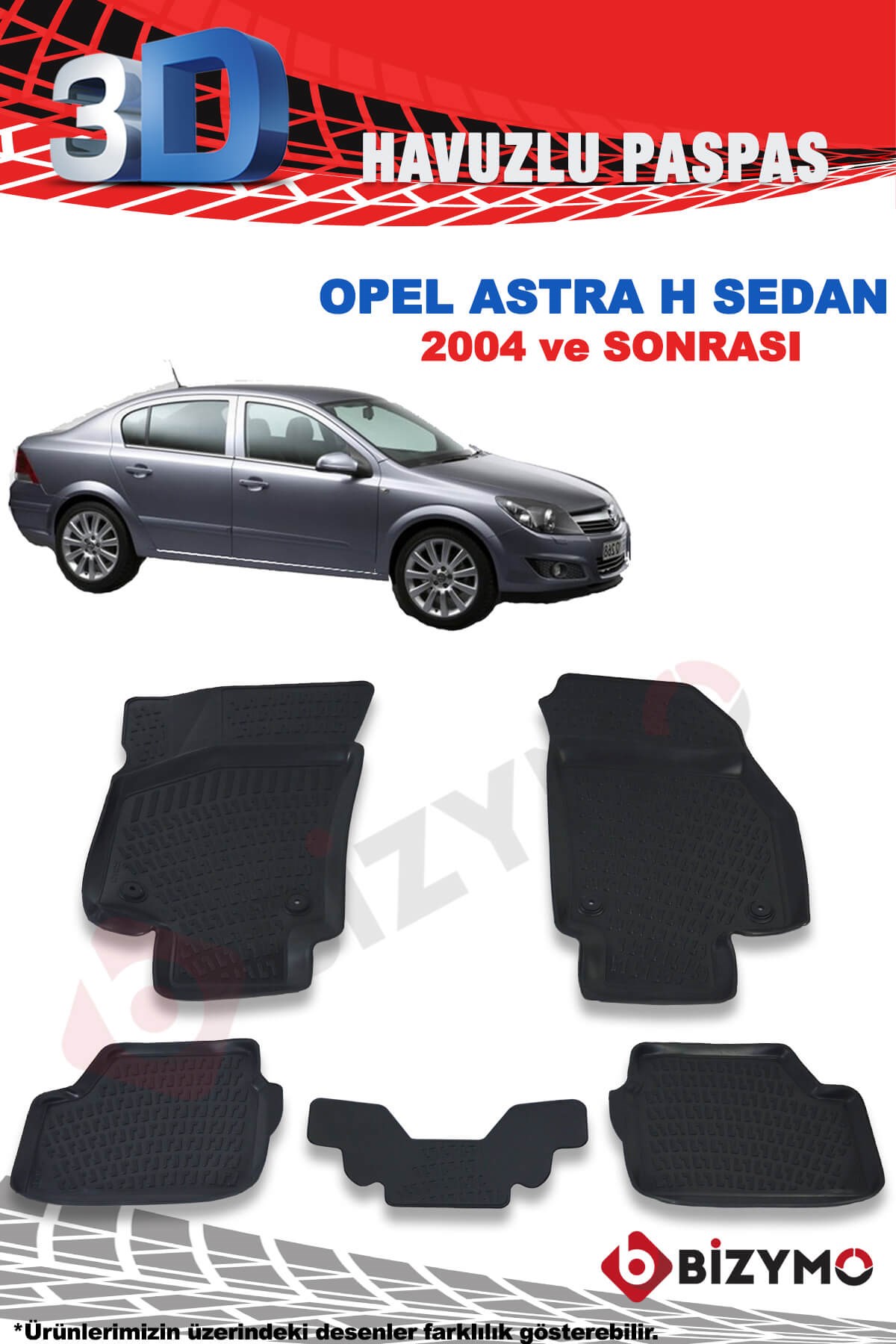 Opel Astra H Sedan 2004-2015 3D Paspas Takımı Bizymo