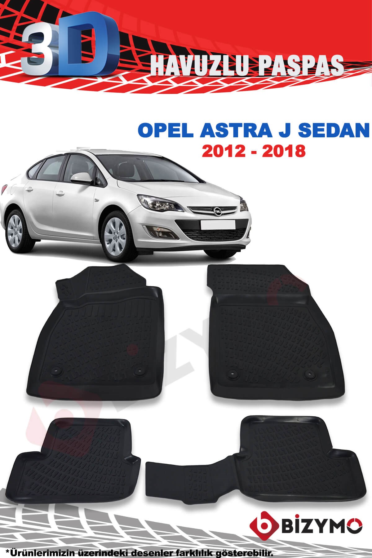 Opel Astra J Sedan 2012-2018 3D Paspas Takımı Bizymo
