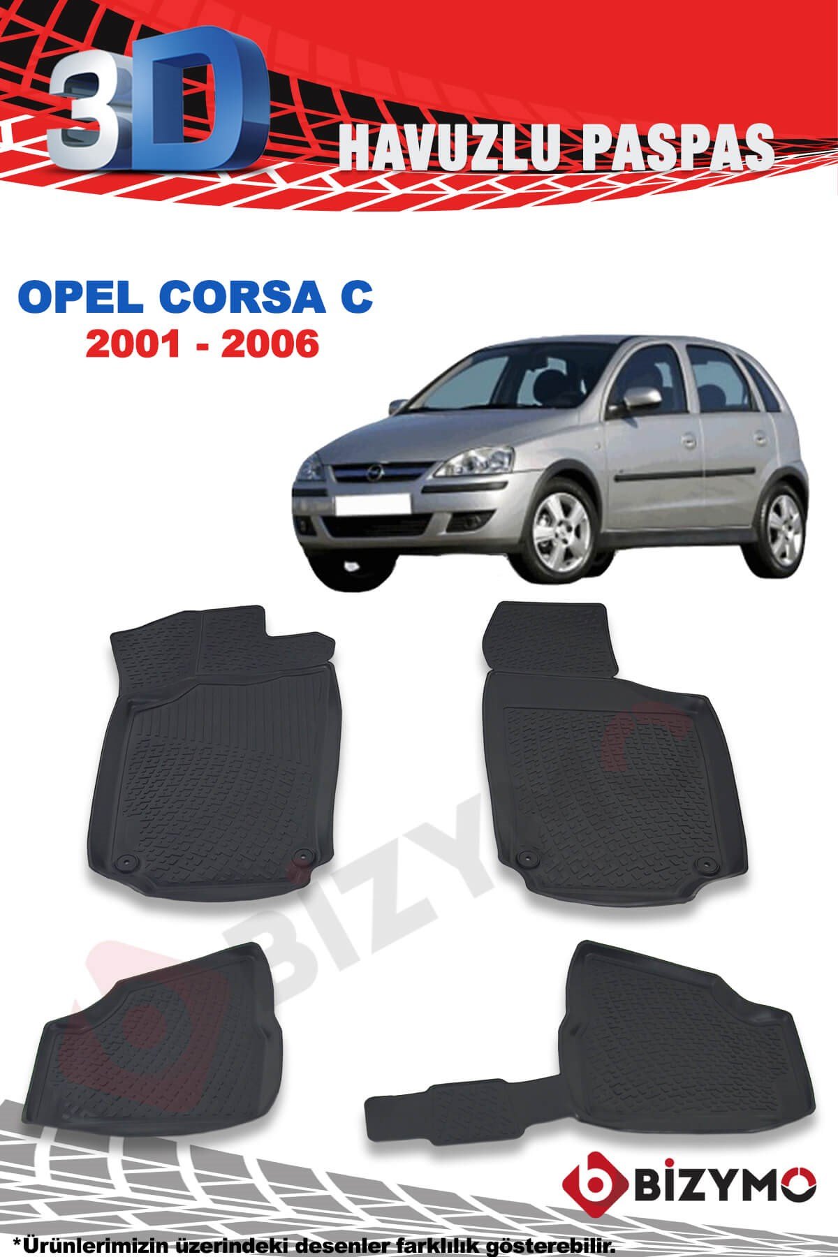 Opel Corsa C 2001-2006 3D Paspas Takımı Bizymo