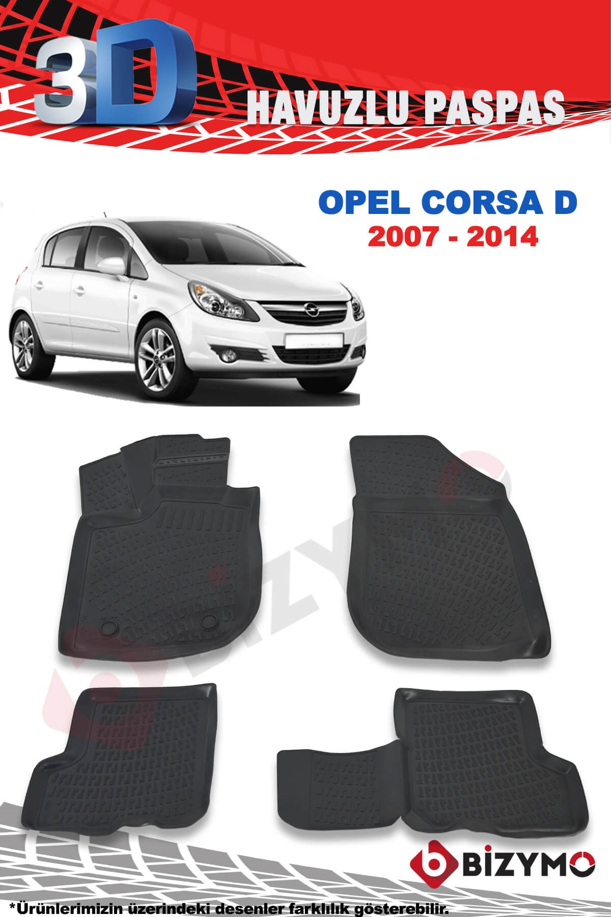 Opel Corsa D 2007-2014 3D Paspas Takımı Bizymo