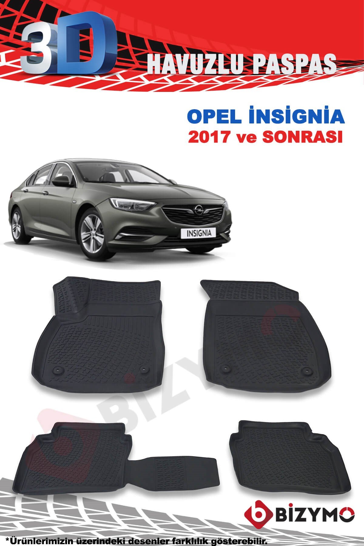 Opel İnsignia 2017 Ve Sonrası 3D Paspas Takımı Bizymo