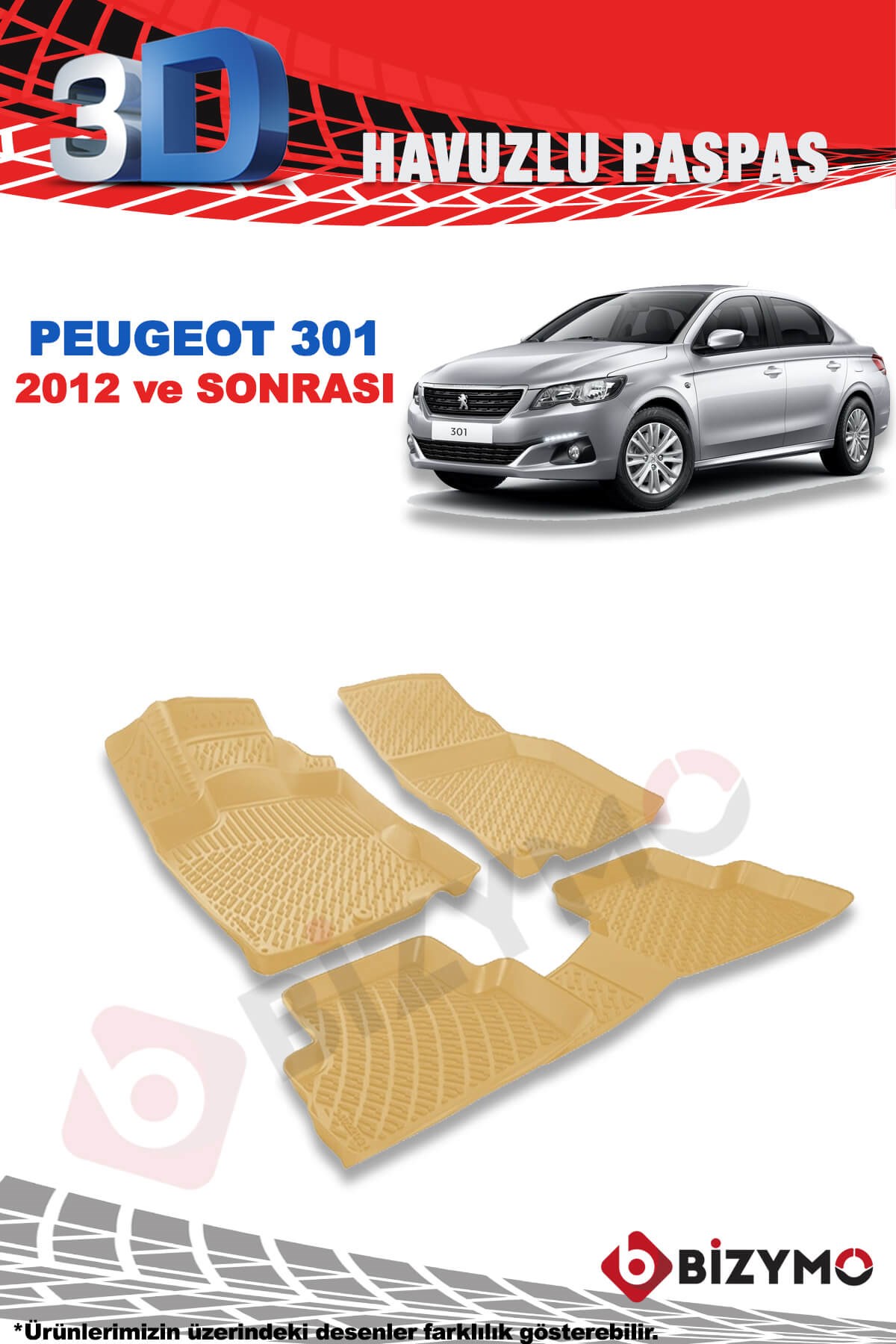 Peugeot 301 2012+ Havuzlu Bej Paspas Bizymo