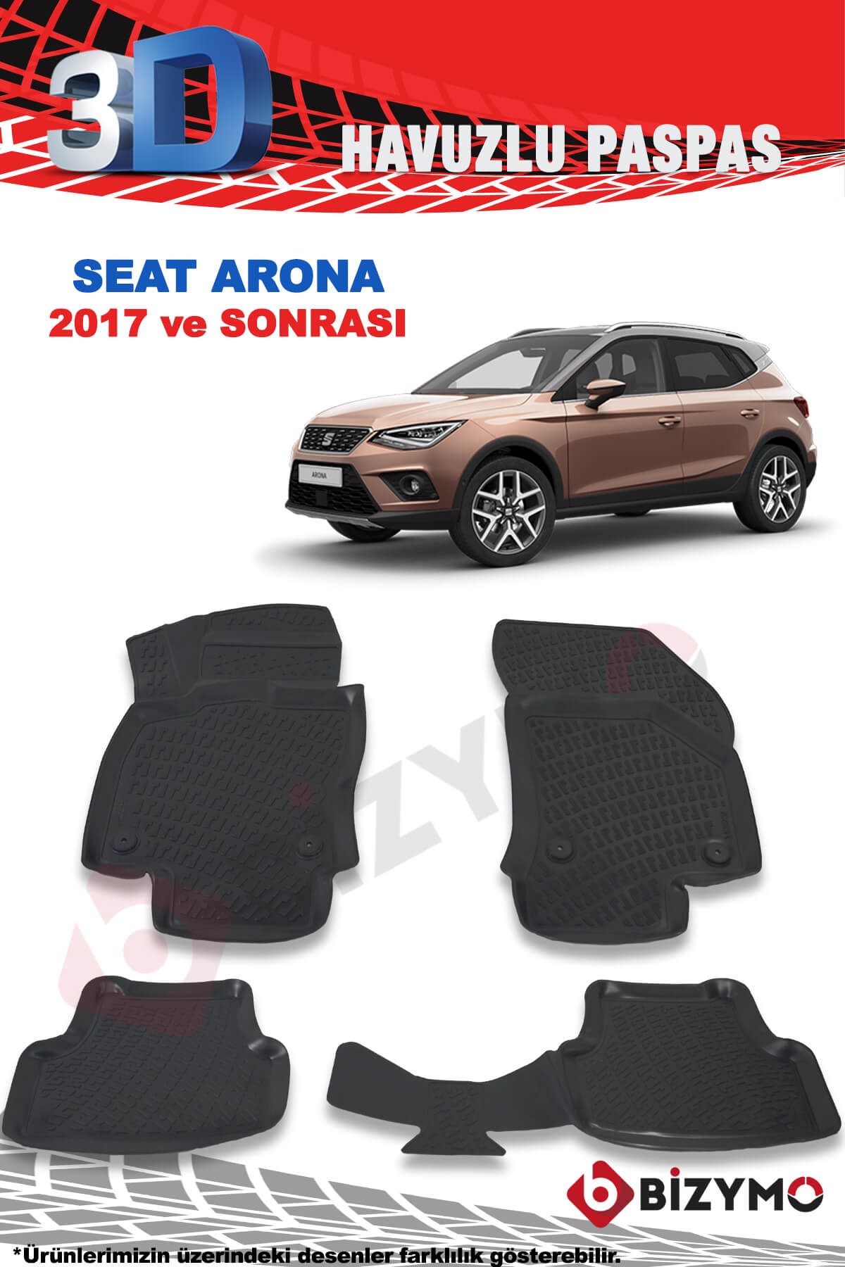 Seat Arona 2017 Ve Sonrası 3D Paspas Takımı Bizymo