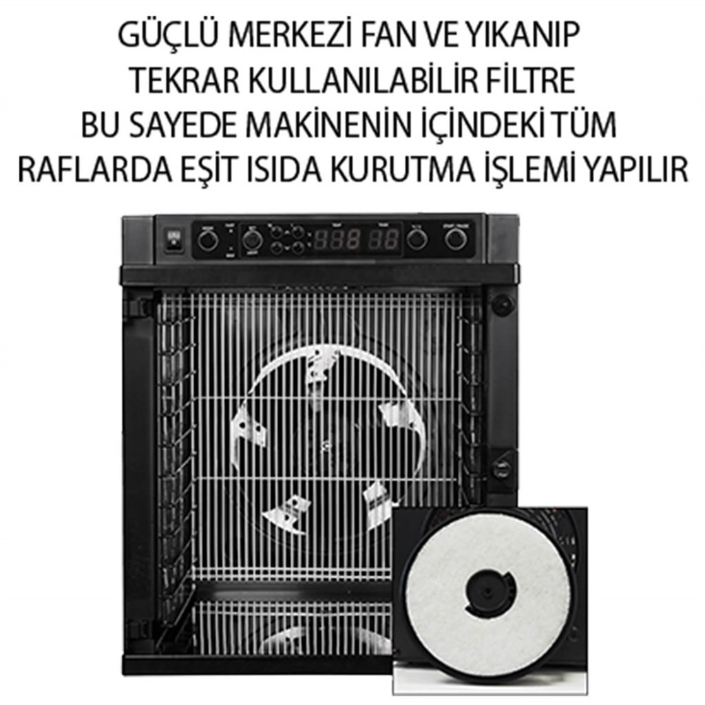 Tribest Sedona Express SDE-S6780-F Paslanmaz Çelik Tepsili 25 lt. Meyve ve Sebze Kurutma Makinesi