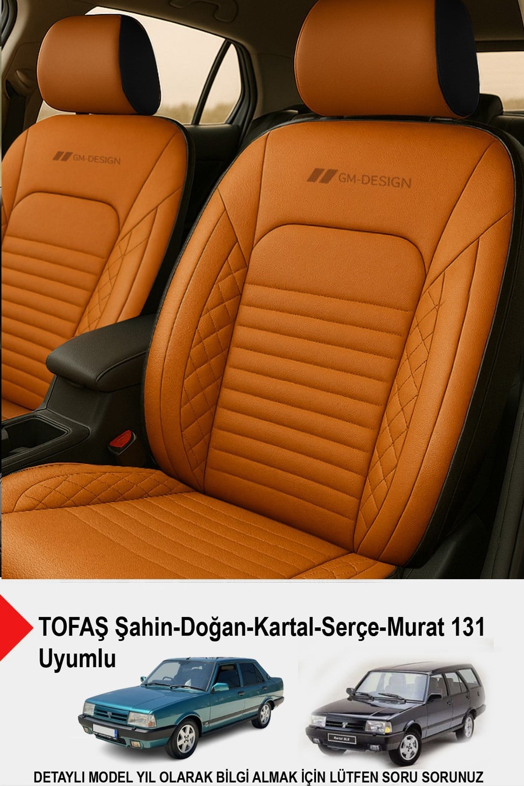 İstanbul Taba Serisi Deri Oto Koltuk Kılıfı (TOFAŞ Kartal-Şahin-Doğan-Serçe-Tempra Uyumlu)