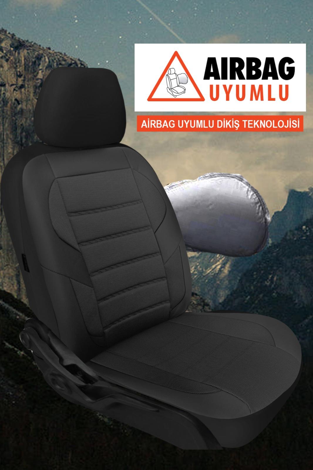 Carusa Füme Pike Kumaş Oto Koltuk Kılıfı