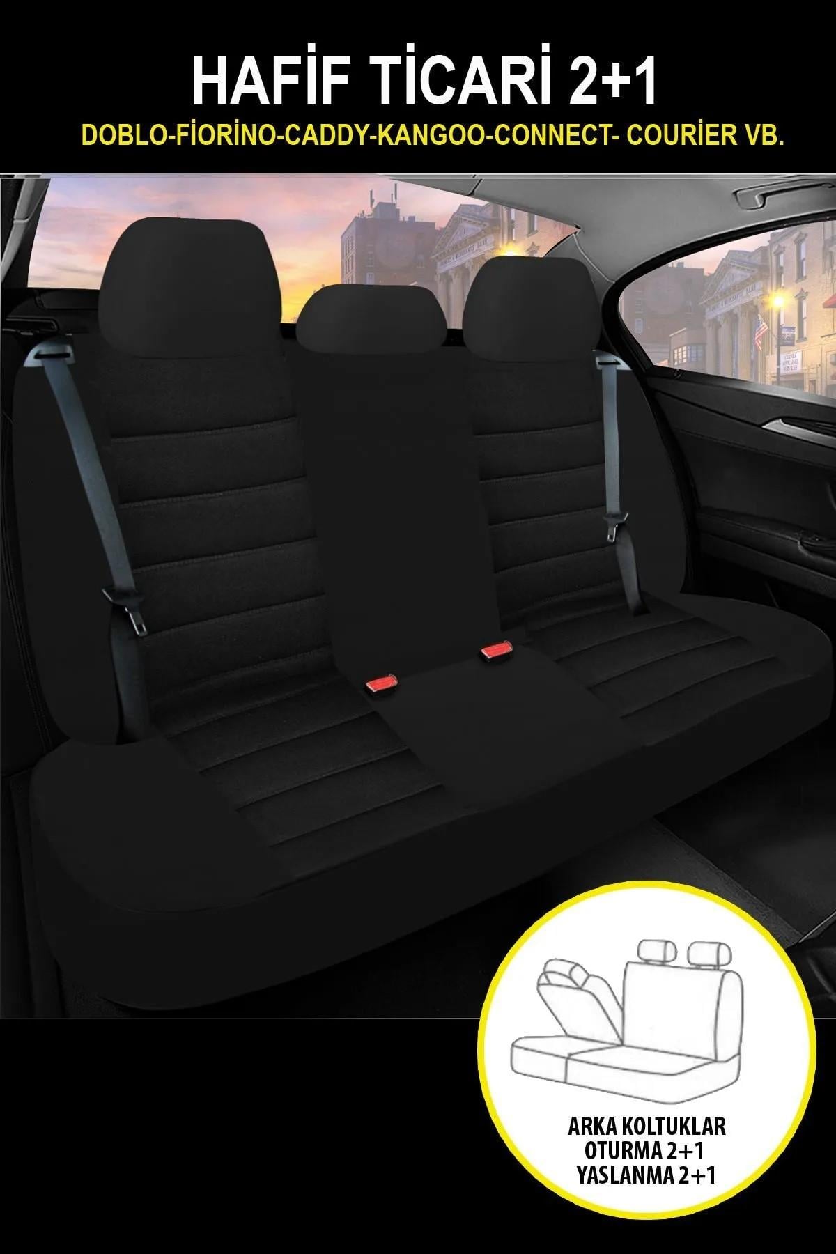 Dark Carbon Tay Tüyü Üniversal 2+1 Ticari Oto Koltuk Kılıfı