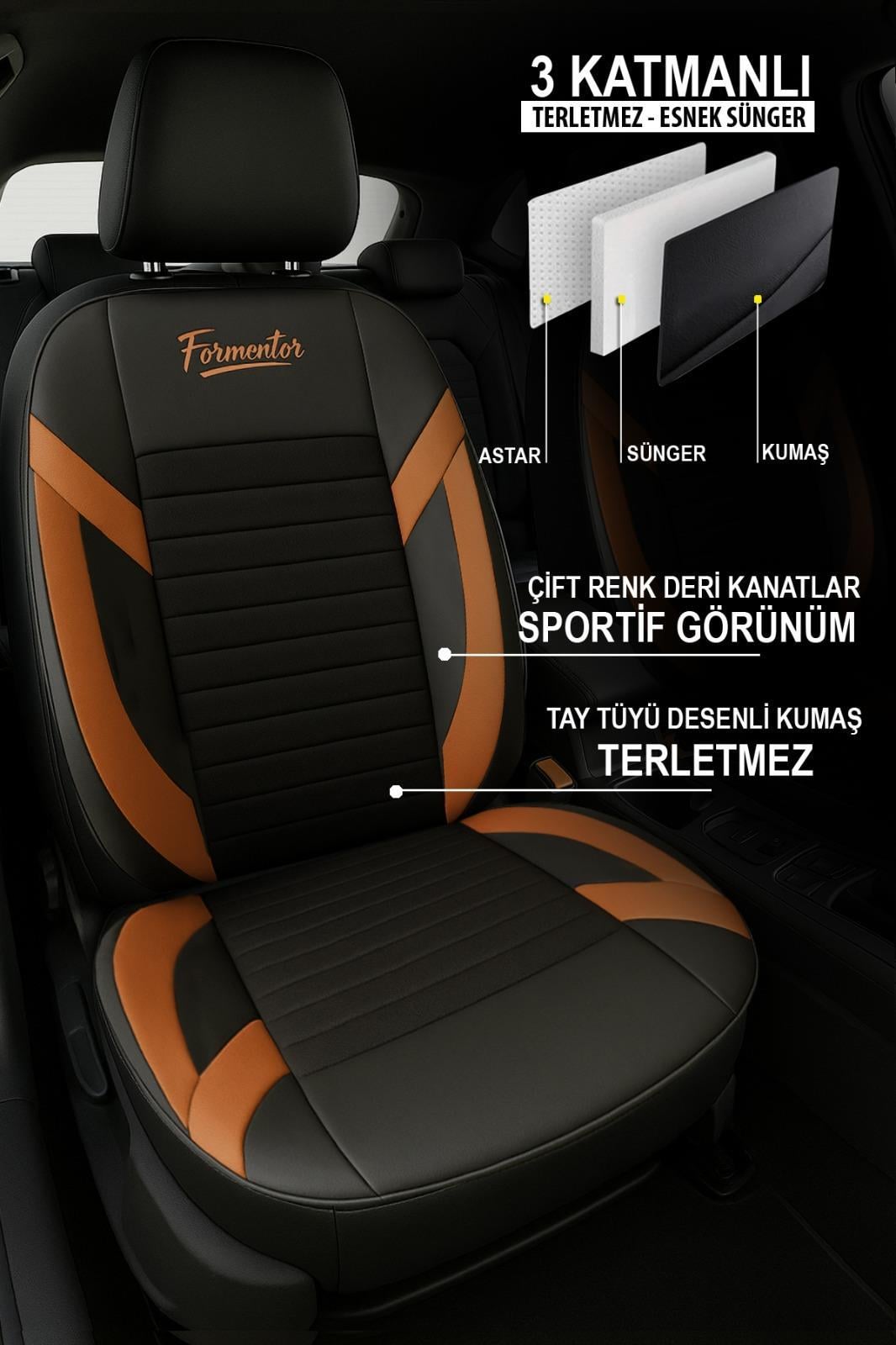 Formentor Tay Tüyü Üniversal Oto Koltuk Kılıfı 