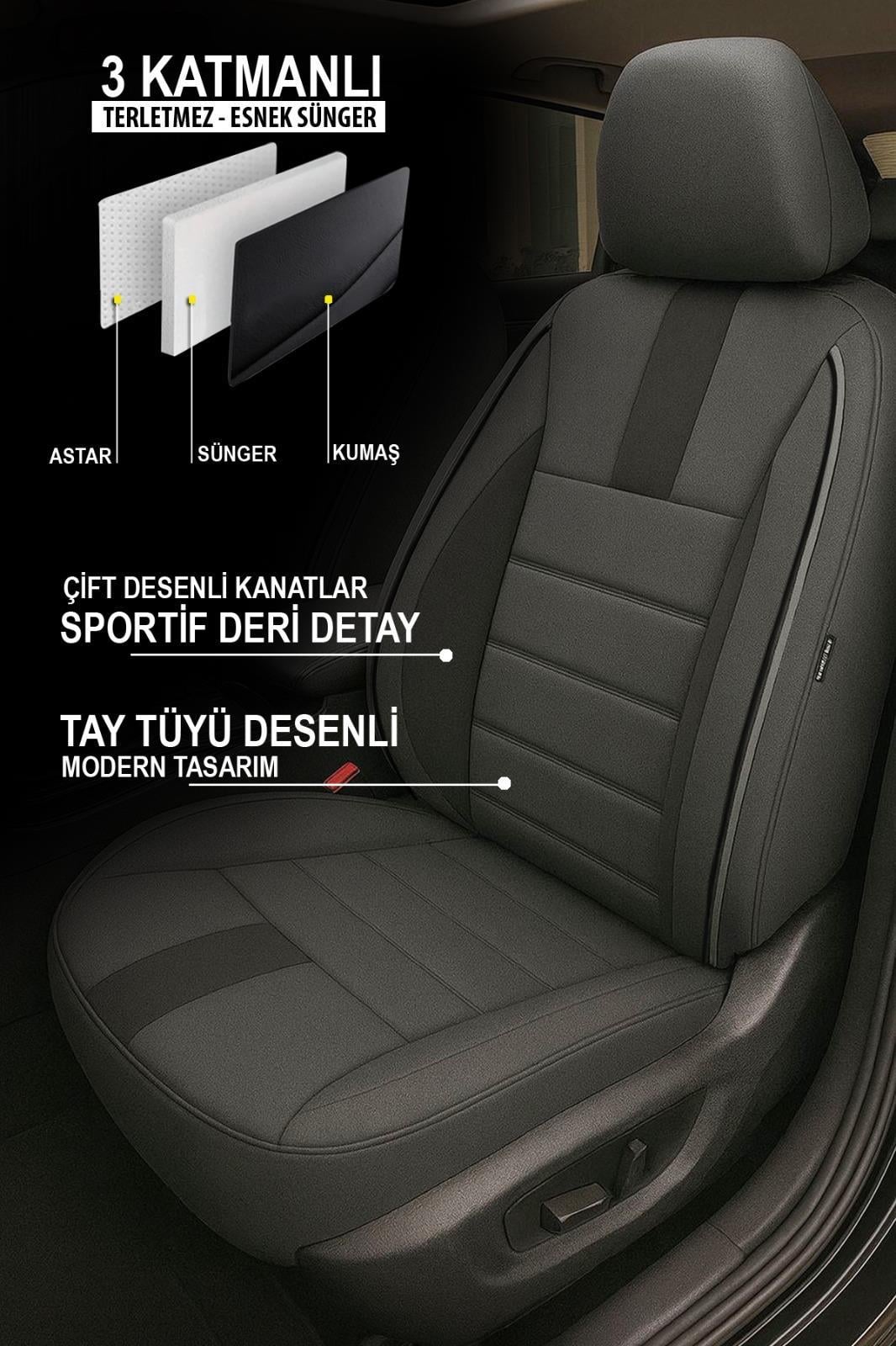 Oniks Füme Oto Koltuk Kılıfı 