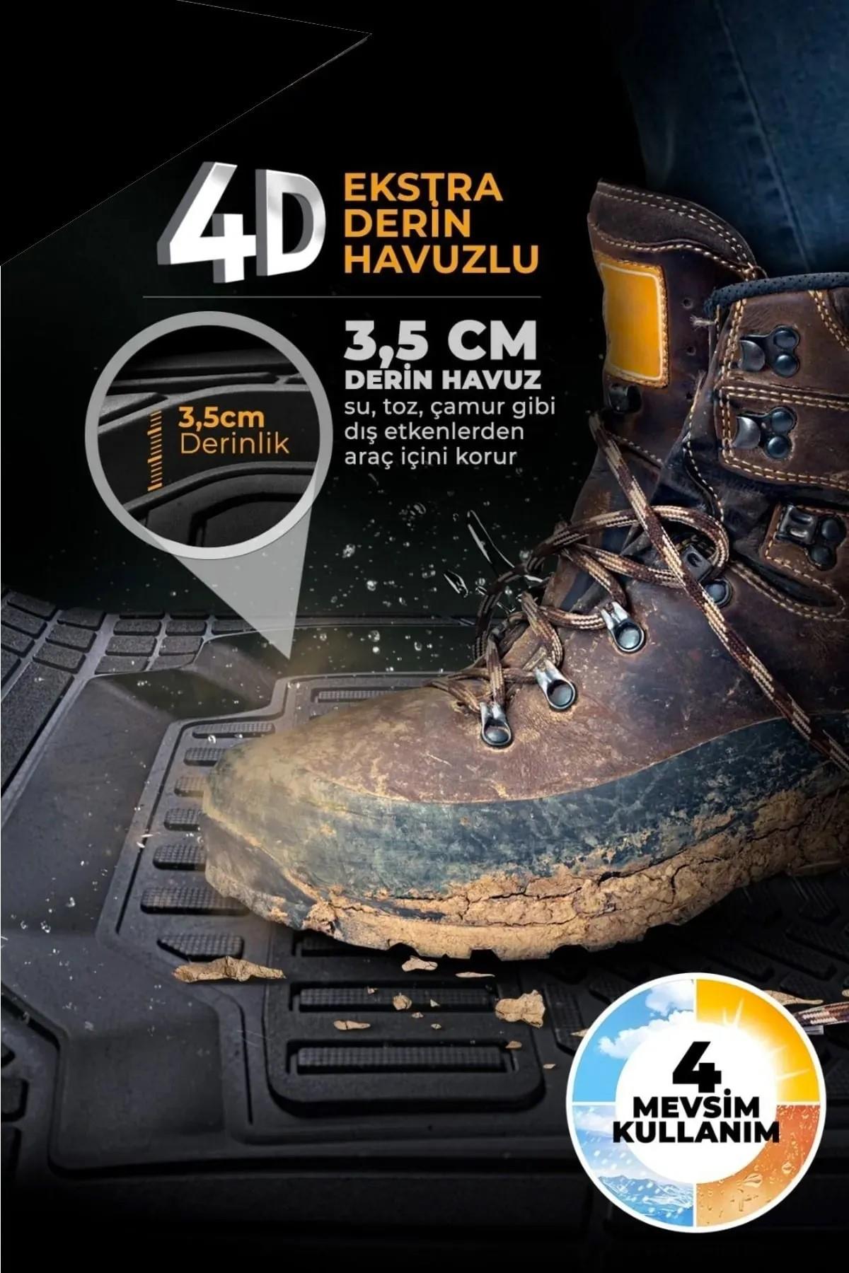 Premium 4D Havuzlu Oto Paspas - Özel Kutusunda