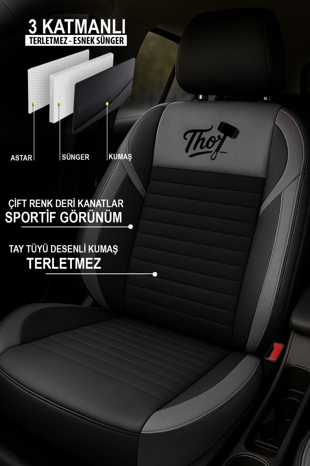 Thor Tay Tüyü Üniversal Oto Koltuk Kılıfı 