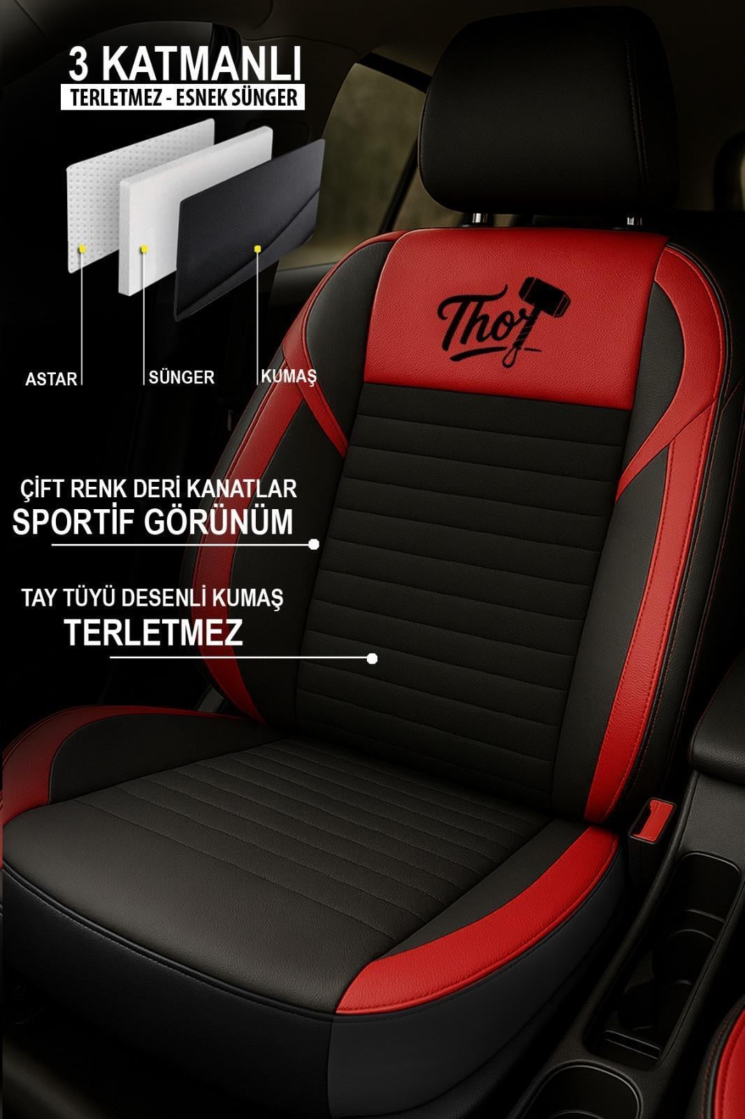 Thor Tay Tüyü Üniversal Oto Koltuk Kılıfı 