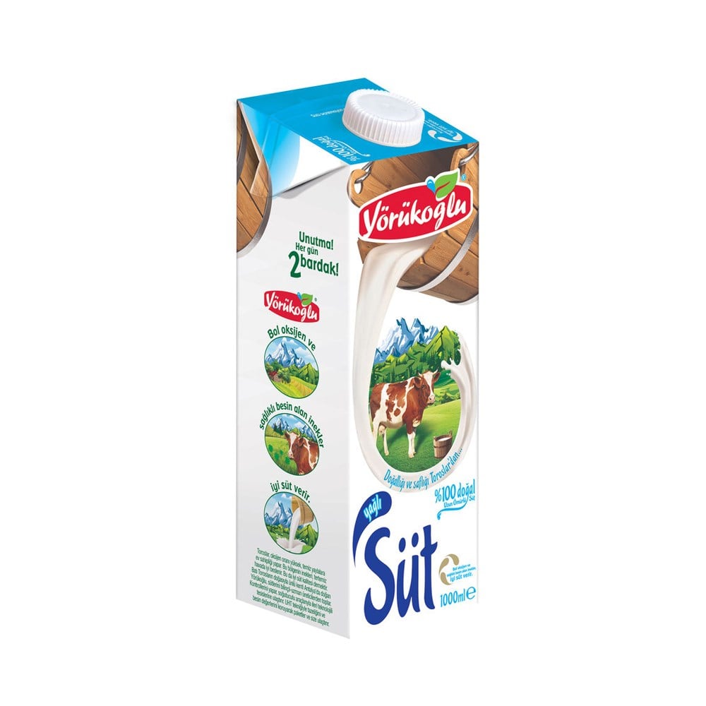 Yörükoğlu Pastörize Süt 1 lt