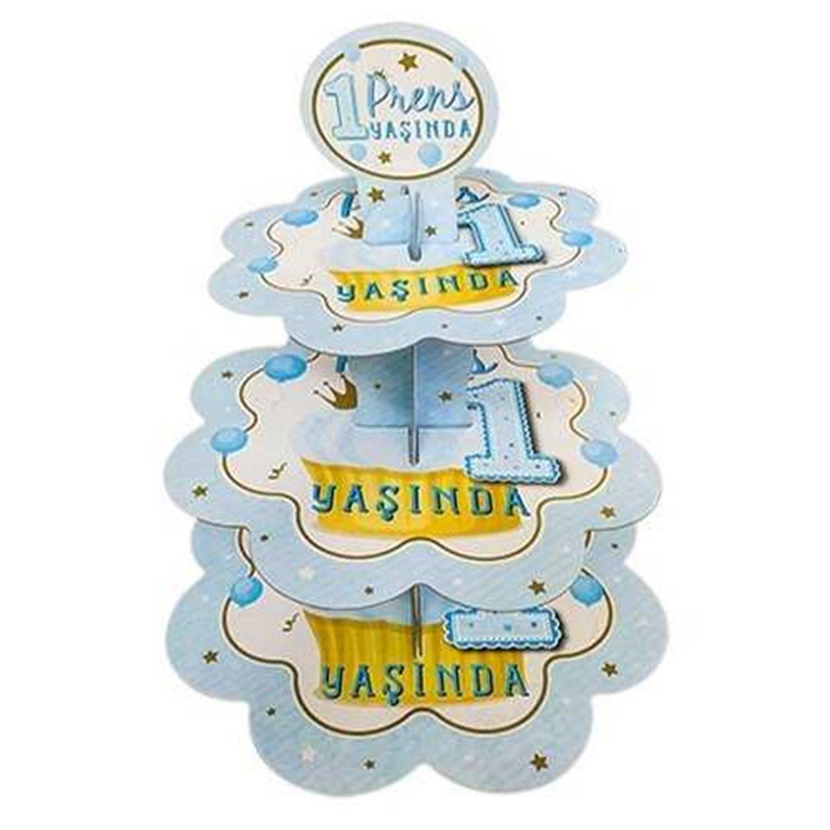KBK Market 1 Yaş Erkek Cupcake Standı