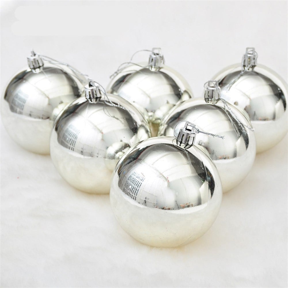 KBK Market 1. Kalite 6 Adet  Yılbaşı Ağacı Top Süs-6 cm
