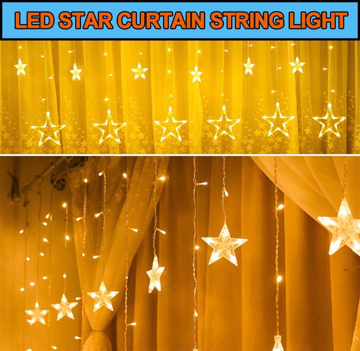 KBK Market 2 Metre Led Yıldız Işıklandırma Seti USB'li