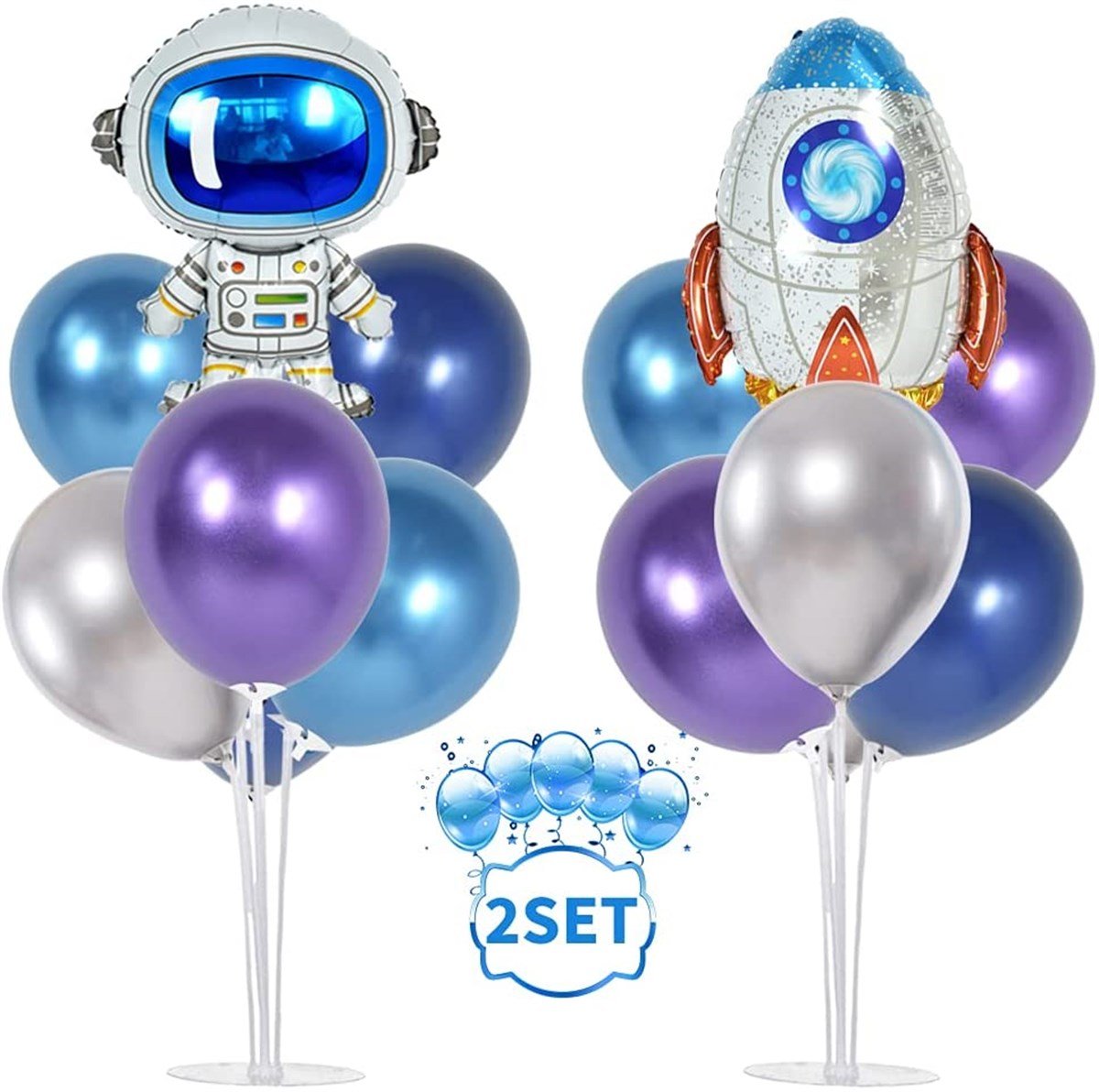 KBK Market 2'li Uzay Balon Standı Seti 