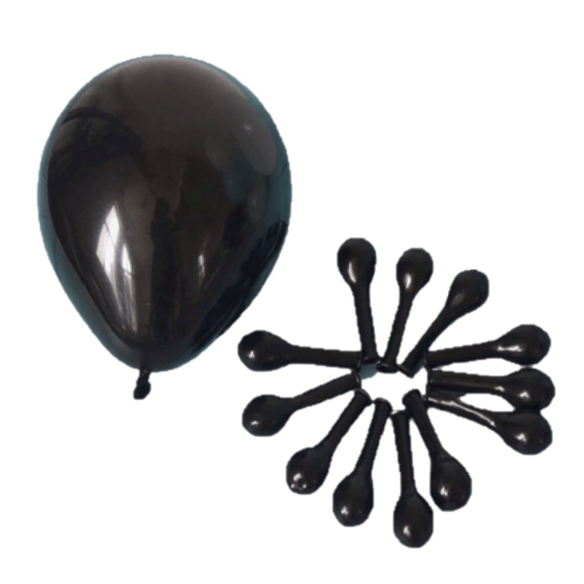 KBK Market 5 inç Balon Siyah 10 Adet ( küçük boy )