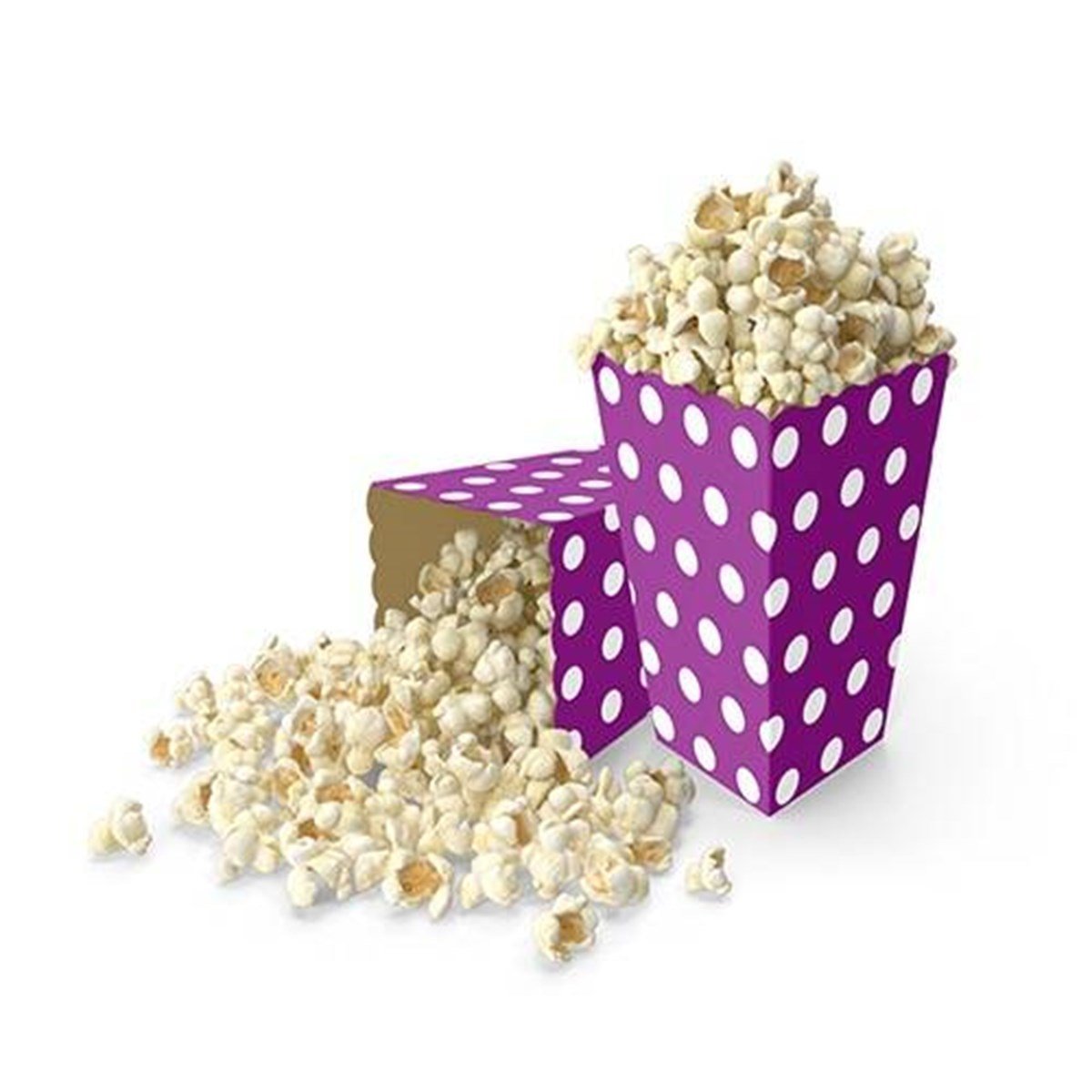 KBK Market 8'li Puantiyeli Mısır Kutusu- Popcorn Kutusu Lila
