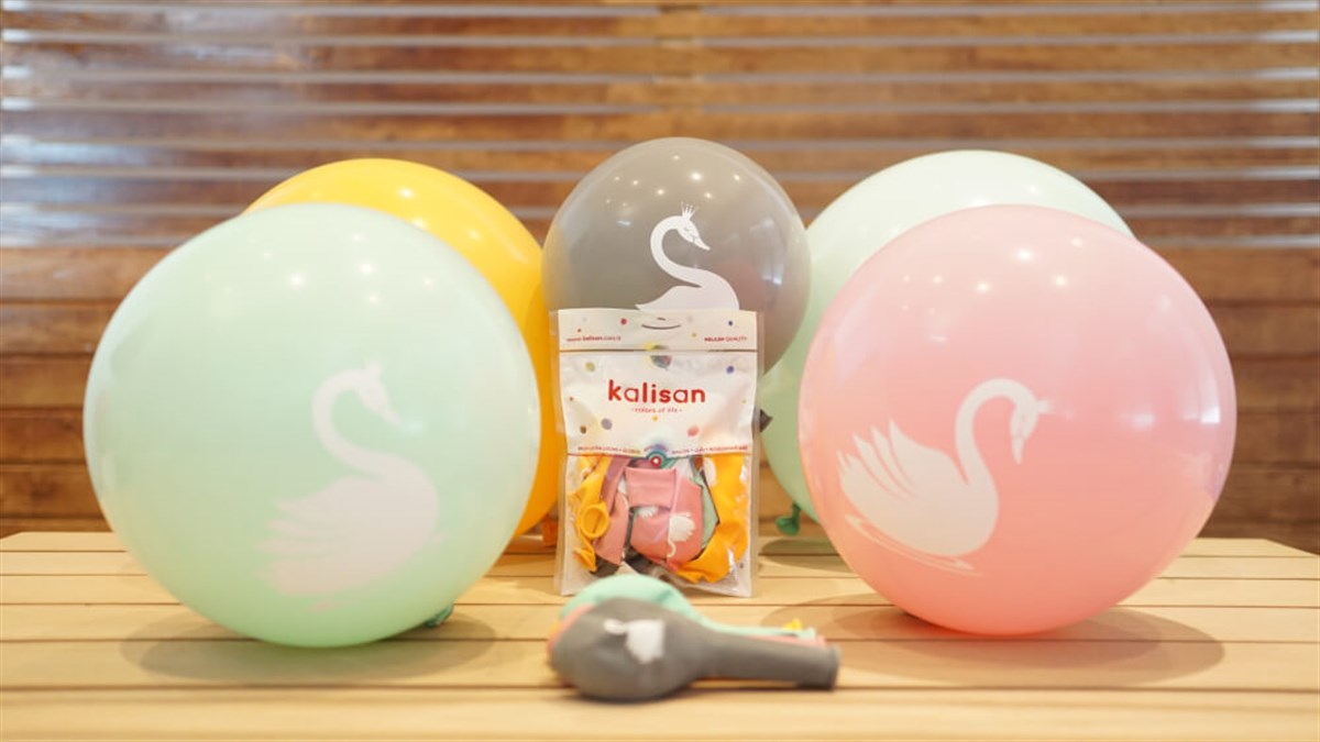 KBK Market Baskılı Balon Karışık Kuğu 10 Adet