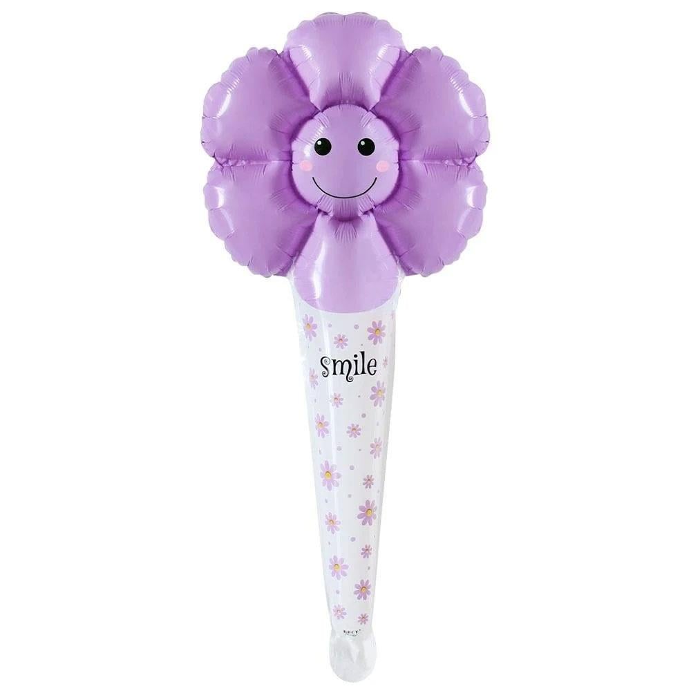 KBK Market Folyo Lila Papatya Saplı Folyo Balon 30 cm