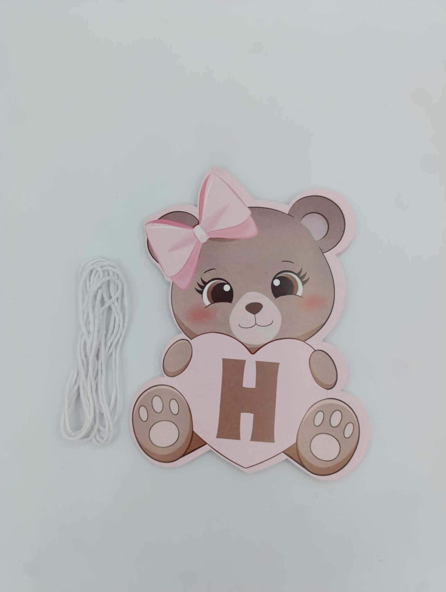 KBK Market Hoşgeldin Bebeğim Ayıcıklı Banner Pembe