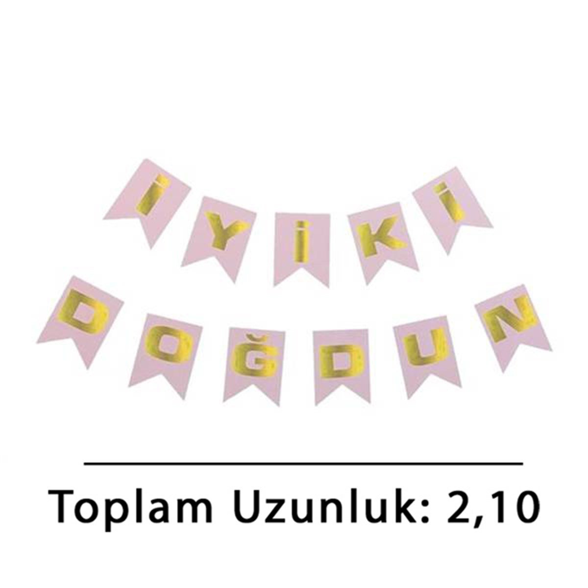 KBK Market İyiki Doğdun İpli Uzar Süs Pembe