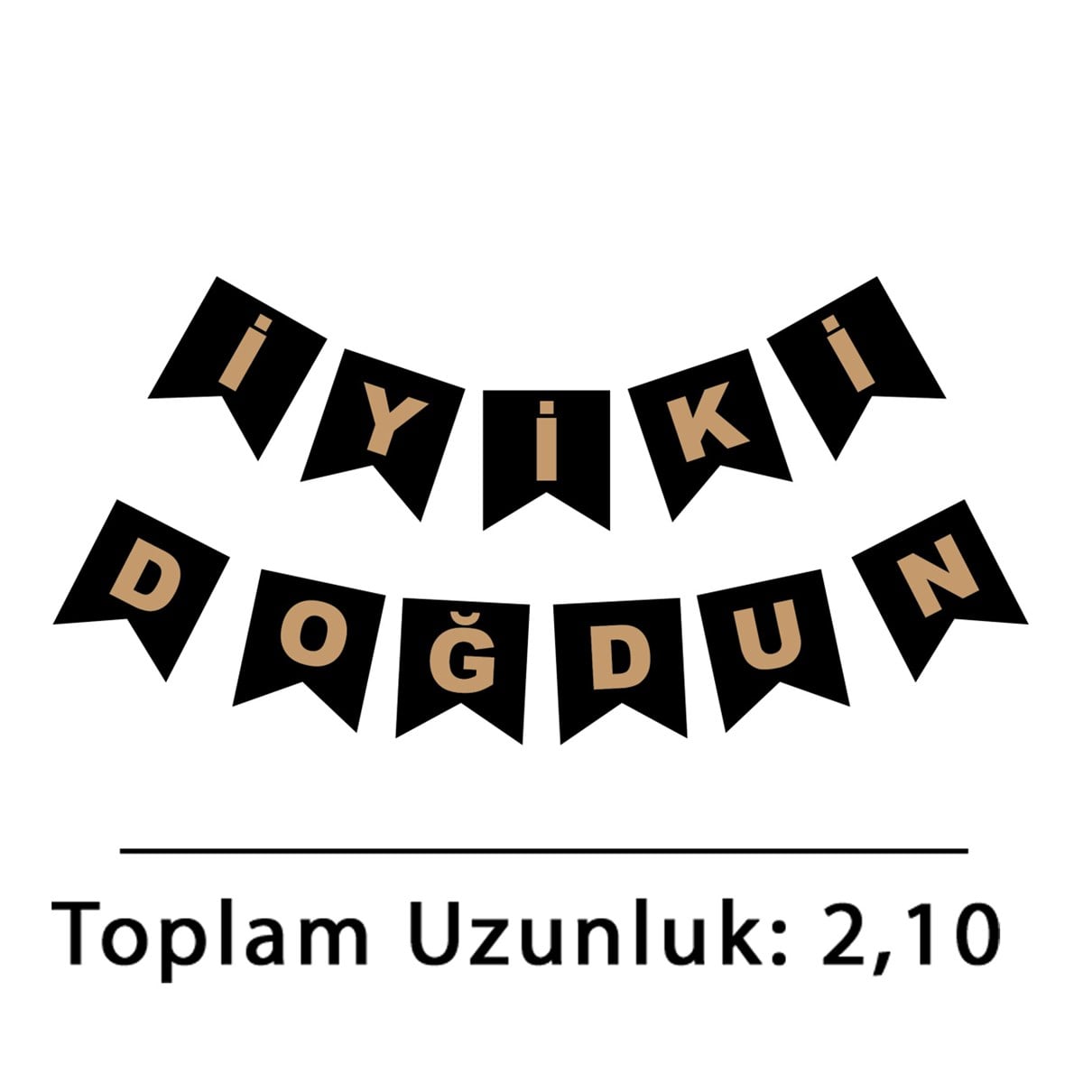 KBK Market İyiki Doğdun İpli Uzar Süs Siyah