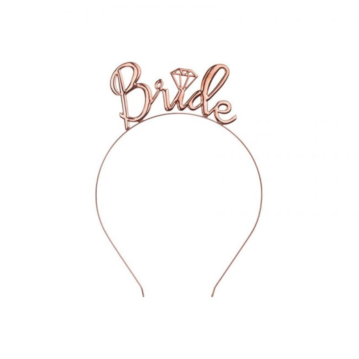 KBK Market Kaliteli Metal Bride To Be Taç Rose Gold