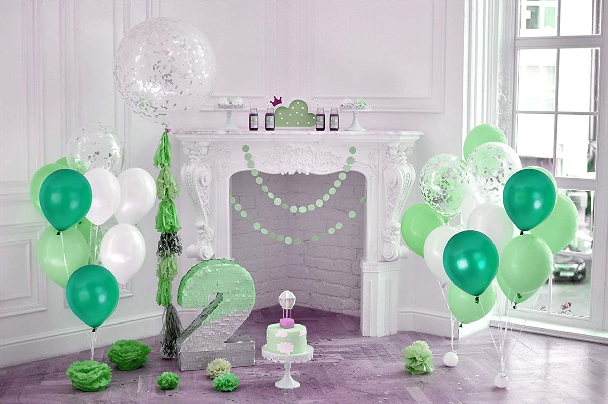 KBK Market Lateks Metalik Balon Yeşil 25 Adet