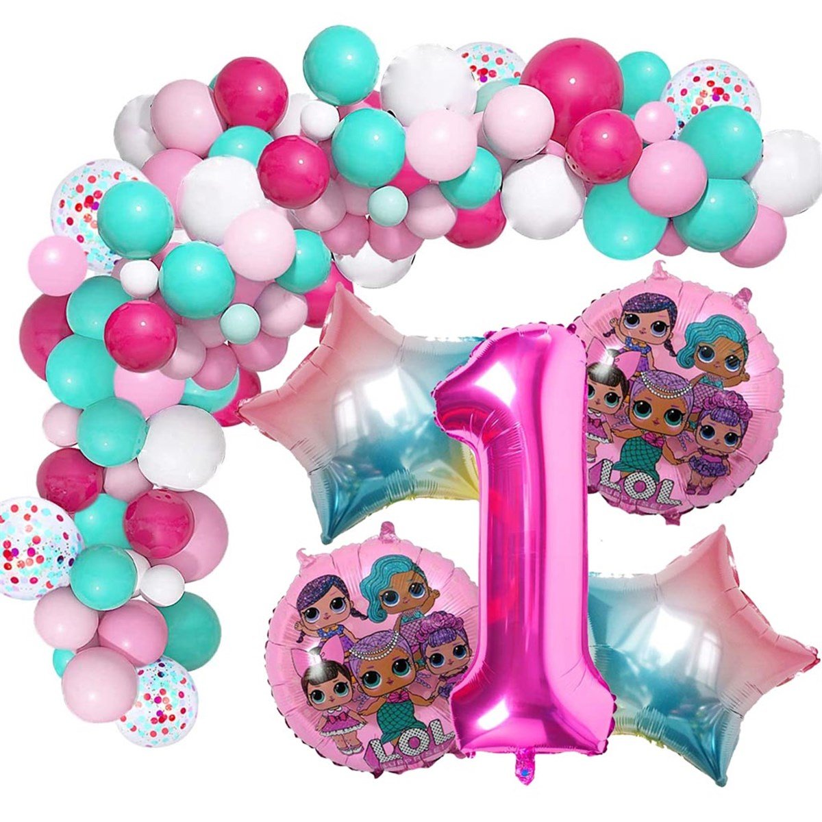KBK Market LOL Bebek Folyo Balon ve Zincir Balon Seti