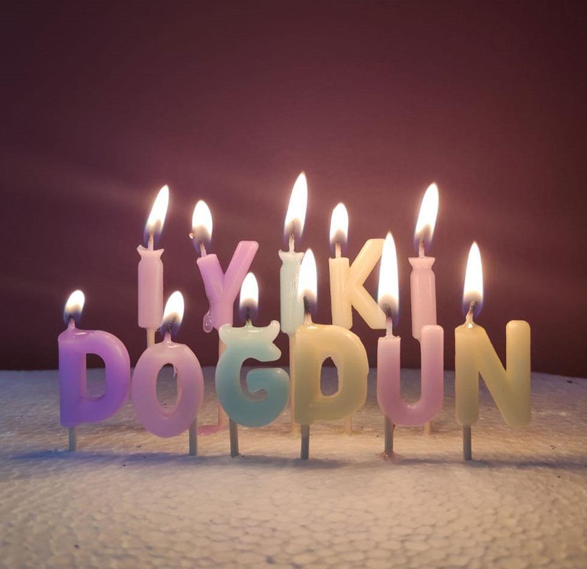 KBK Market Lüks İyiki Doğdun Yazılı Doğum Günü Mum Seti