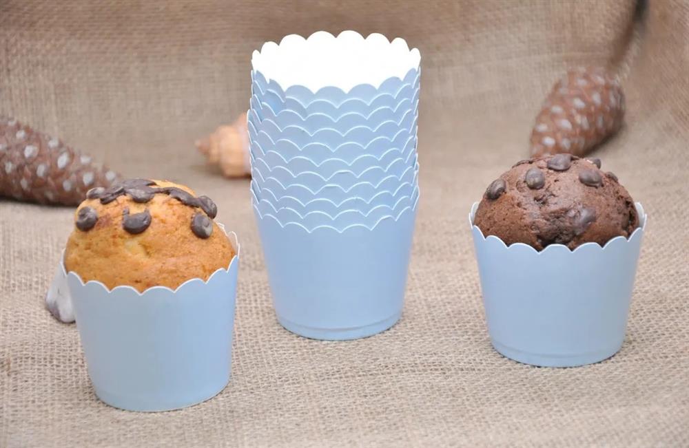 KBK Market Makaron Mavi Cupcake Kağıdı 25 Adet