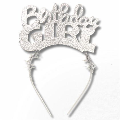 KBK Market Metal Gümüş Birthday Girl Taç