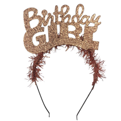 KBK Market Metal Rose Gold Birthday Girl Taç