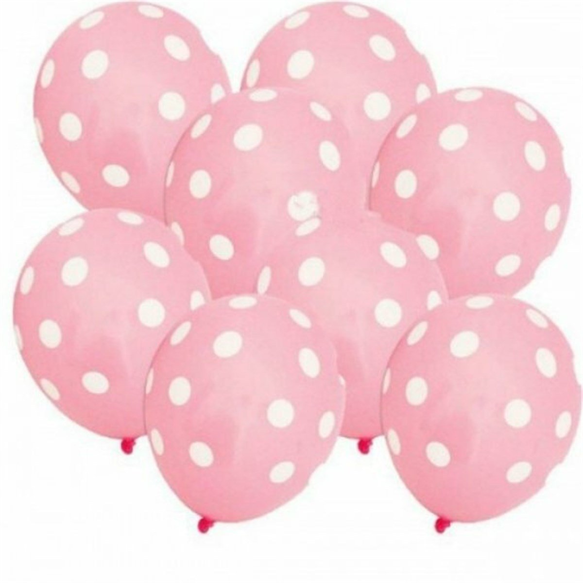 KBK Market Pembe Puantiyeli Lateks Balon 10 Adet
