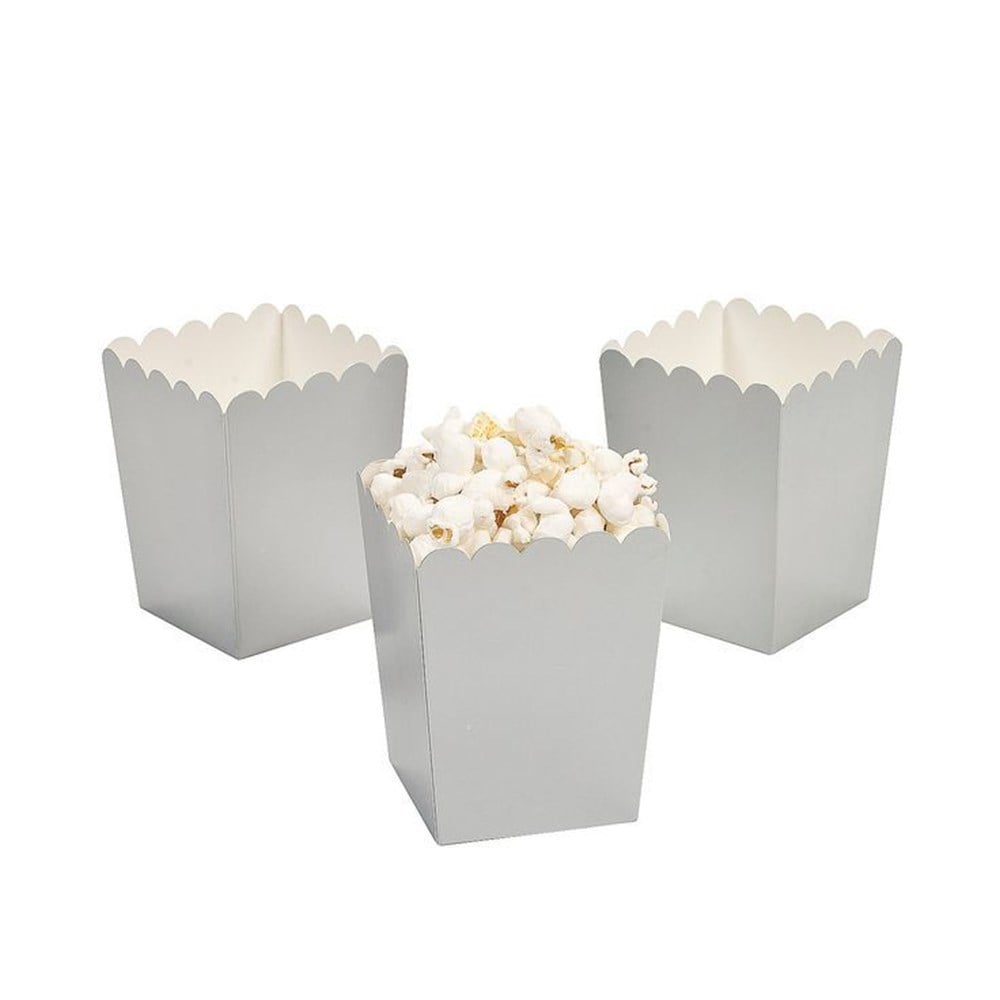 KBK Market Popcorn Mısır Kutusu Gümüş 